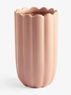 Next Pink Mini Ceramic Scalloped Vase^ Vases