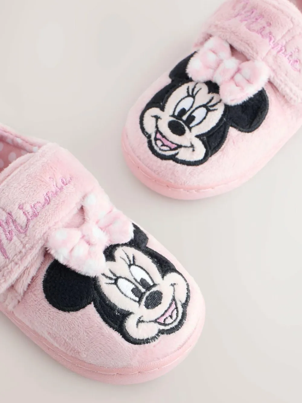 Next Pink Minnie Mouse Cupsole Slippers^ Boots