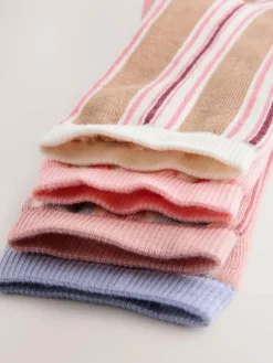 Next Pink Multi Stripe Ankle Socks 4 Pack^Women Socks & Tights