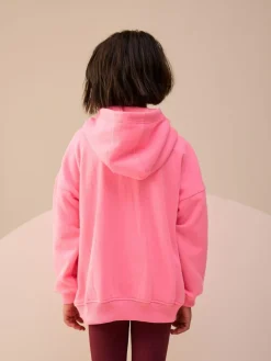 New Next Pink Multi Stripe Zip Through Hoodie (3-16yrs)