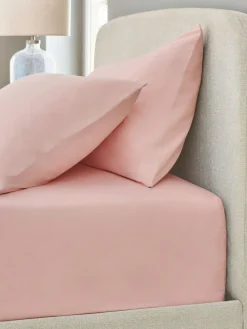 Next Pink Non Iron Simply Soft Extra Deep Fitted Sheet^ Bedsheets & Pillow Cases