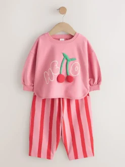 Next Long Sleeve Top and Barrel Trousers Set (3mths-7yrs)^ Baby Girls|Sweatshirts & Hoodies