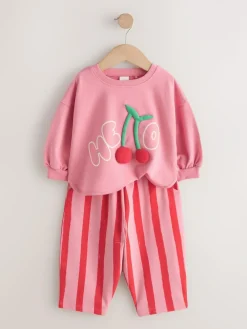 Next Long Sleeve Top and Barrel Trousers Set (3mths-7yrs)^ Baby Girls|Sweatshirts & Hoodies