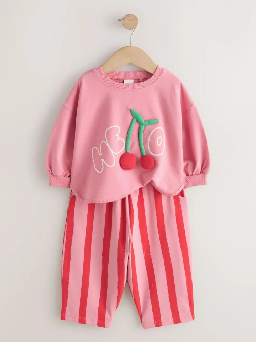 Next Long Sleeve Top and Barrel Trousers Set (3mths-7yrs)^ Baby Girls|Sweatshirts & Hoodies