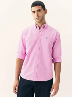 Next Pink Regular Fit Long Sleeve Oxford Shirt^ Shirts