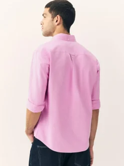 Next Pink Regular Fit Long Sleeve Oxford Shirt^ Shirts