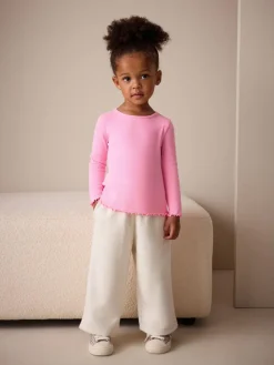 Sale Next Pink Rib Long Sleeve T-Shirt (3mths-7yrs)