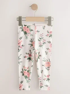 Next Pink Ribbed Leggings 5 Pack (3mths-7yrs)^ Newborn Clothing|Pants & Leggings