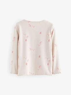 Next Ribbed Long Sleeve Tops 5 Pack (3mths-7yrs) Pink