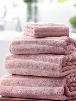 Discount Next Ribbed Towel Pink
