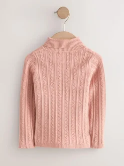 Clearance Next Pink Roll Neck Jumper (3mths-10yrs)