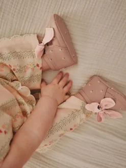 Discount Next Baby Floral Print Boots (0-18mths) Pink Rust