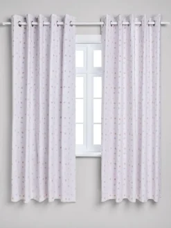 Next Pink Scandi Spot Eyelet Blackout Curtains^ Curtains & Blinds
