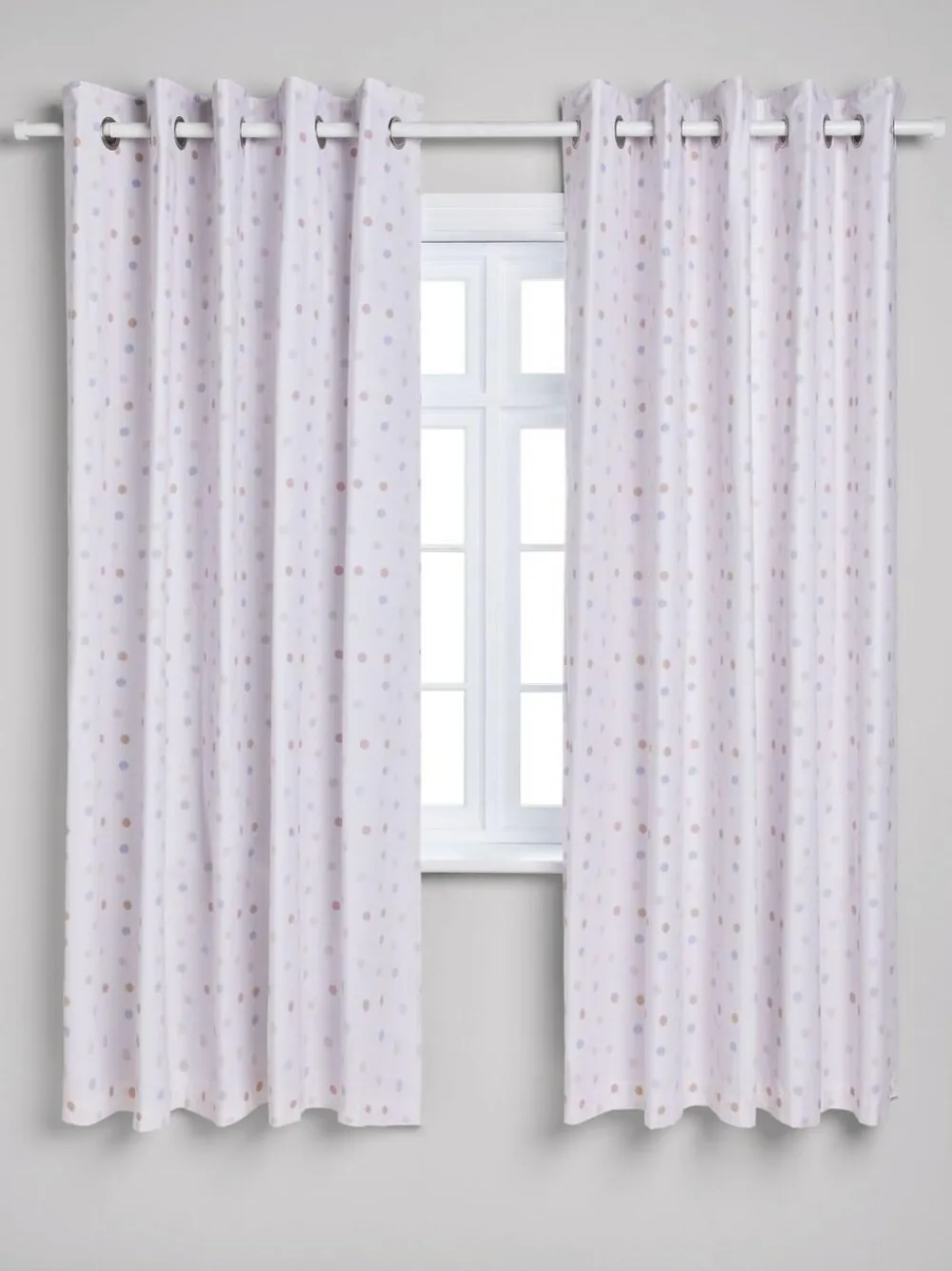 Next Pink Scandi Spot Eyelet Blackout Curtains^ Curtains & Blinds