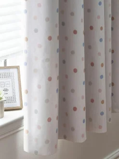 Next Pink Scandi Spot Eyelet Blackout Curtains^ Curtains & Blinds