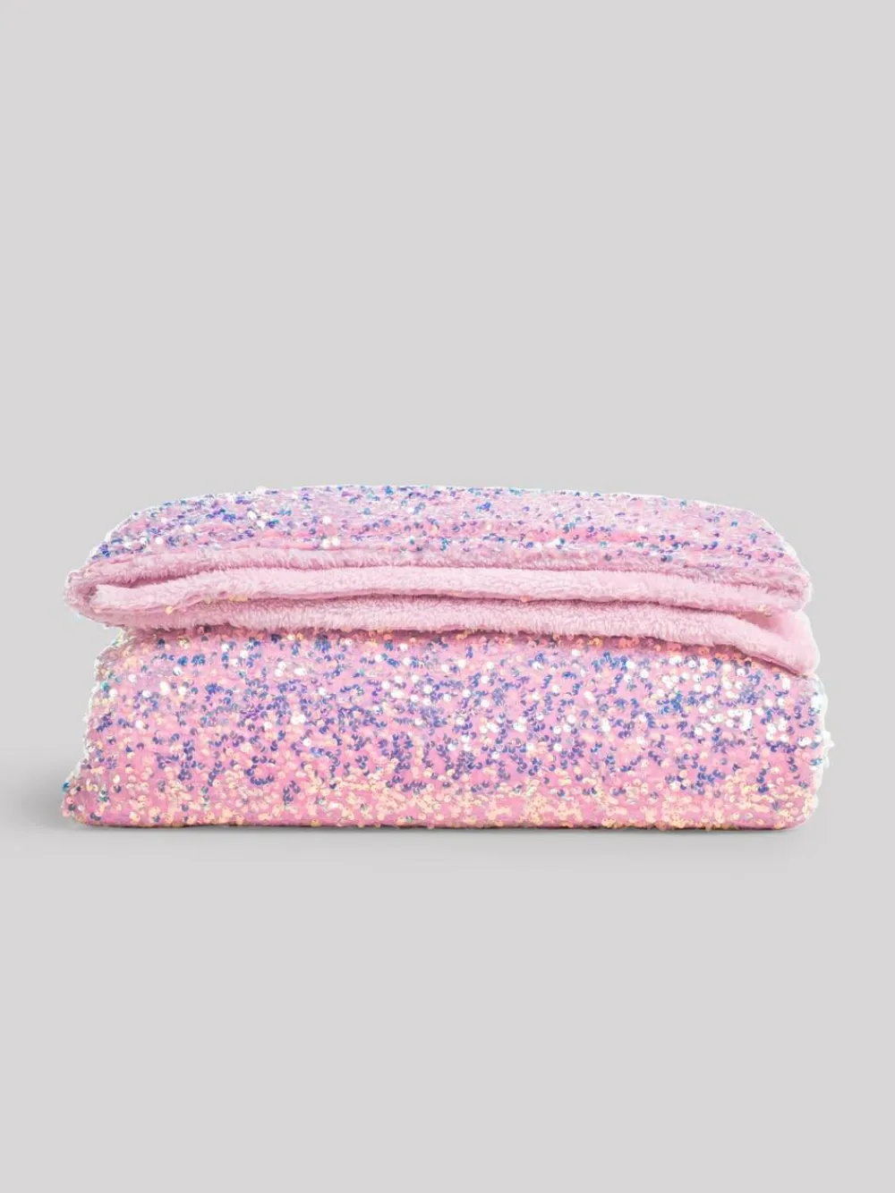 Next Pink Sequin Super Soft Fleece Throw Blanket