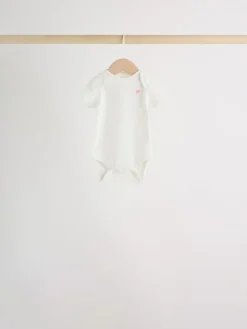 Discount Next Pink Short Sleeve Baby Bodysuits 5 Pack