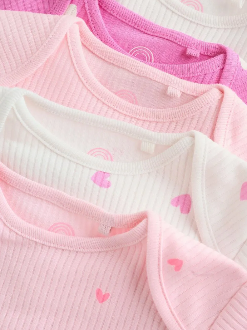 Discount Next Pink Short Sleeve Baby Bodysuits 5 Pack
