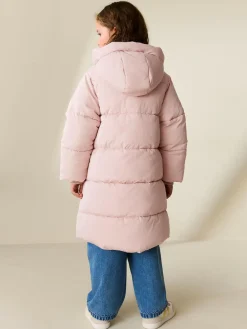 Next Pink Shower Resistant Padded Duffle Coat (3-13yrs)^ Jackets & Coats|Snowsuits & Coats