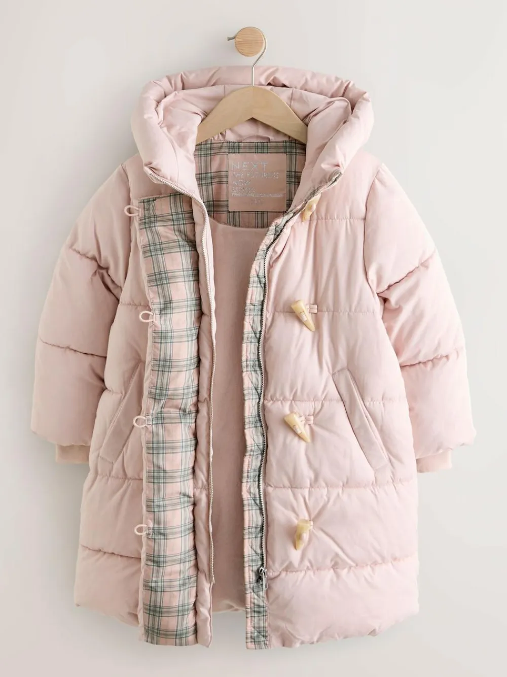 Next Pink Shower Resistant Padded Duffle Coat (3-13yrs)^ Jackets & Coats|Snowsuits & Coats