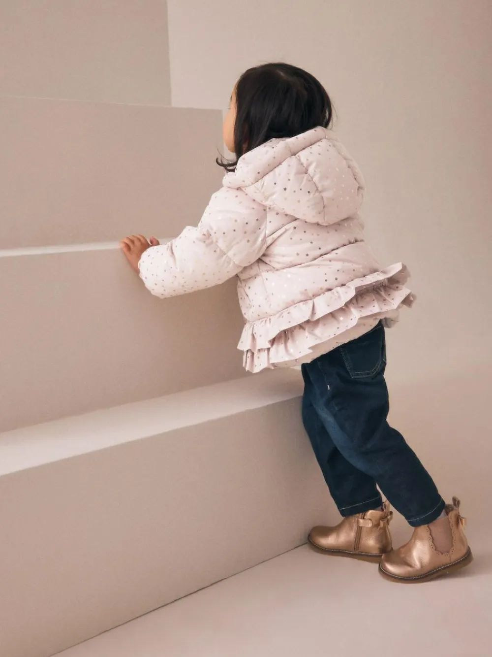 Next Shower Resistant Padded Coat With Frill Hem (3mths-7yrs)^ Baby Winter Clothing|Coats, Jackets & Pramsuits