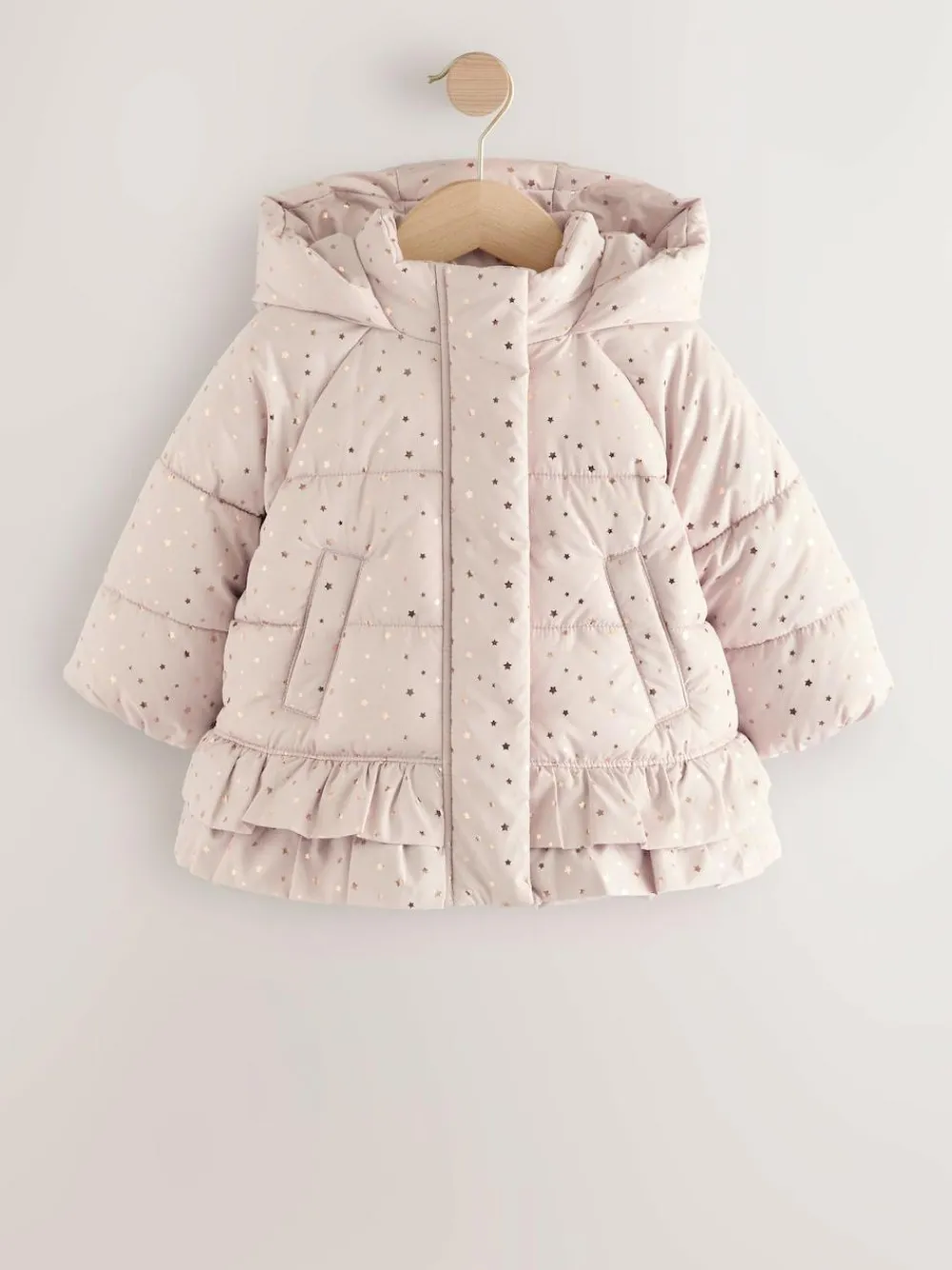 Next Shower Resistant Padded Coat With Frill Hem (3mths-7yrs)^ Baby Winter Clothing|Coats, Jackets & Pramsuits