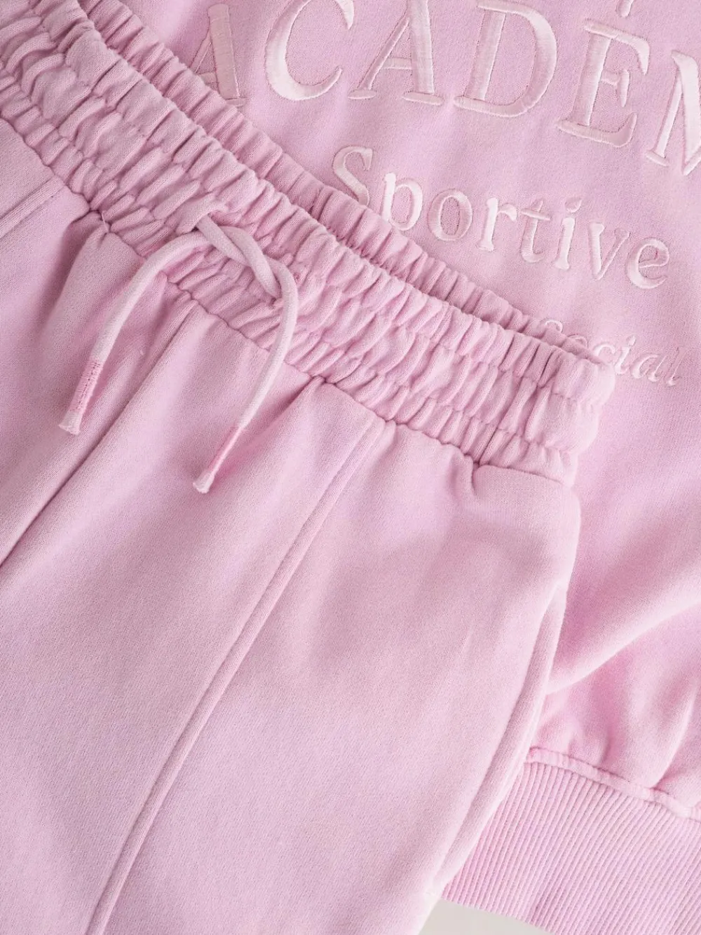 Outlet Next Sweatshirt And Wide Leg Joggers Set (3-16yrs) Pink Slogan