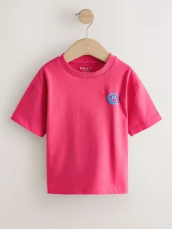Outlet Next Pink Smile Short Sleeve Small Graphic T-Shirt (3mths-7yrs)