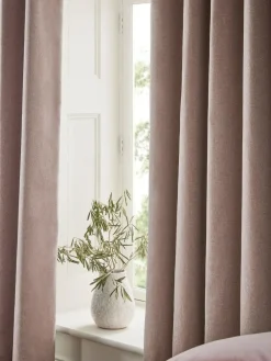 Sale Next Soft Marl Blackout/Thermal Eyelet Curtains Pink