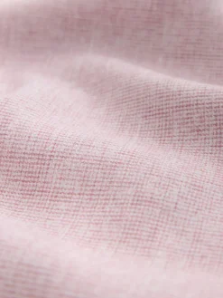 New Next Standard Collar Cotton Linen Blend Long Sleeve Shirt Pink