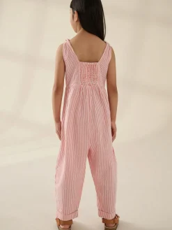 Next 100% Cotton Barrel Playsuit (3-16yrs) Pink Stripe