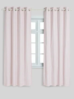 Next Pink Stripe Eyelet Blackout Curtains^ Curtains & Blinds