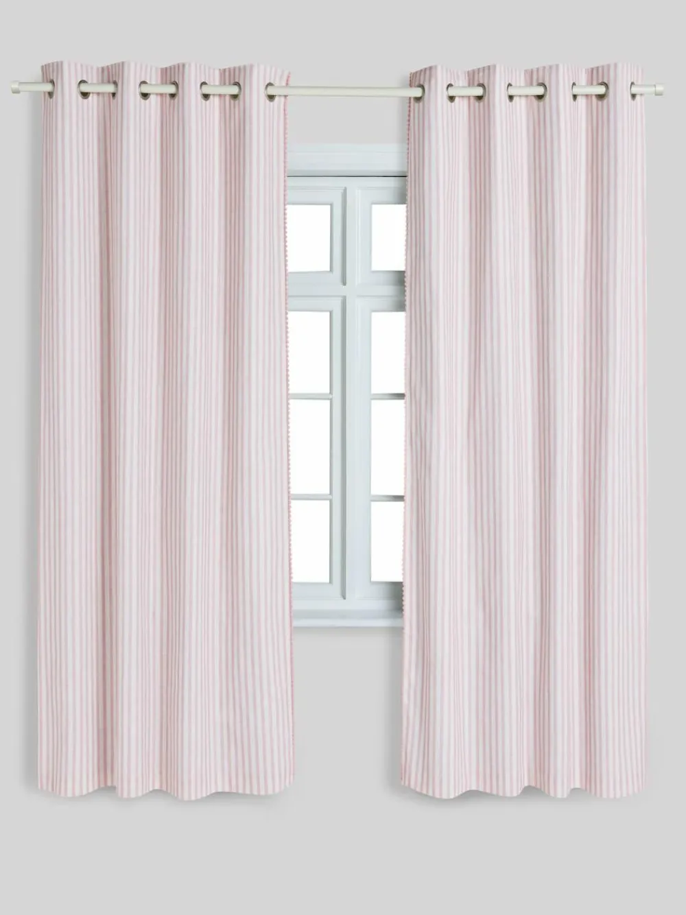 Next Pink Stripe Eyelet Blackout Curtains^ Curtains & Blinds
