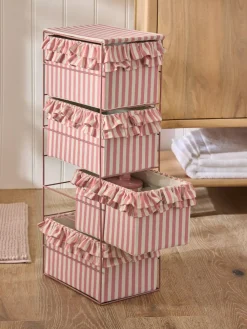 Next Pink Stripe Frill Storage Drawers^ Storage & Organisation