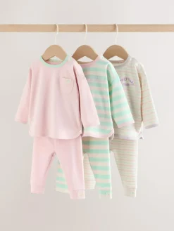 Next Pink Stripe Long Sleeve Top And Leggings Set 6 Piece (0mths-3yrs)^ Tops