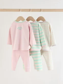 Next Pink Stripe Long Sleeve Top And Leggings Set 6 Piece (0mths-3yrs)^ Tops