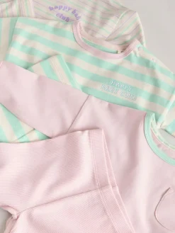 Next Pink Stripe Long Sleeve Top And Leggings Set 6 Piece (0mths-3yrs)^ Tops