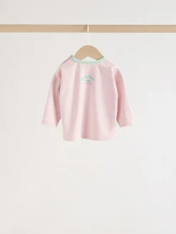 Next Pink Stripe Long Sleeve Top And Leggings Set 6 Piece (0mths-3yrs)^ Tops