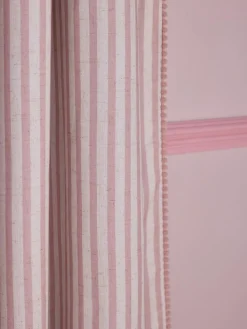 Hot Next Pink Stripe Pencil Pleat Blackout Curtains