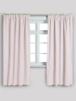 Hot Next Pink Stripe Pencil Pleat Blackout Curtains