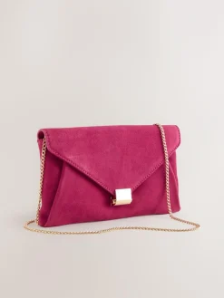 Next Pink Suede Clutch Bag^Women Bags