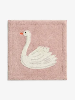 Next Pink Swan Print 100% Cotton Shower Mat