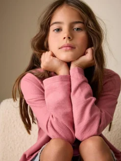 Sale Next Textured Long Sleeve Top (3-16yrs) Pink