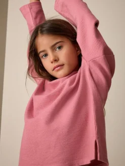 Sale Next Textured Long Sleeve Top (3-16yrs) Pink