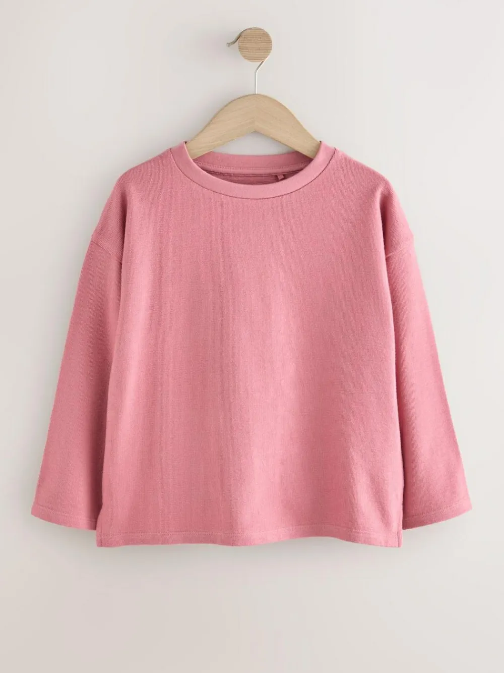 Sale Next Textured Long Sleeve Top (3-16yrs) Pink