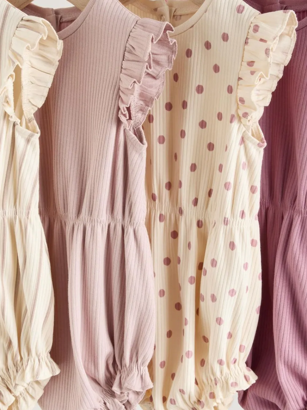 Next Frill Shoulder Baby Rompers 4 Pack^ Sets & Co-Ords|Sets & Co-Ords