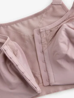 Online Next Total Support Front Fastening Back Smooth & Support Bra Pink