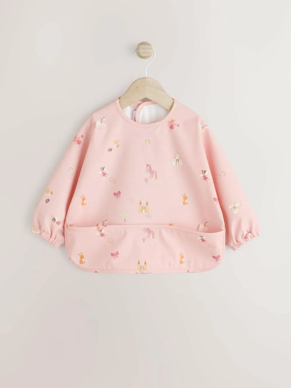 Next Pink Unicorn Fairies Weaning And Feeding Sleeved Bib^ Unisex|Bibs