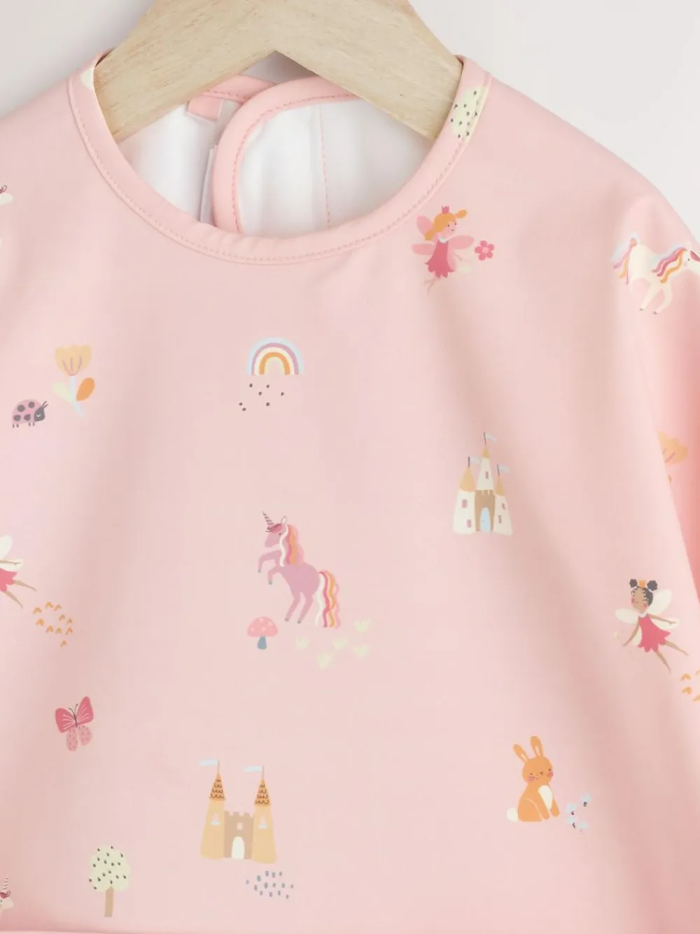 Next Pink Unicorn Fairies Weaning And Feeding Sleeved Bib^ Unisex|Bibs