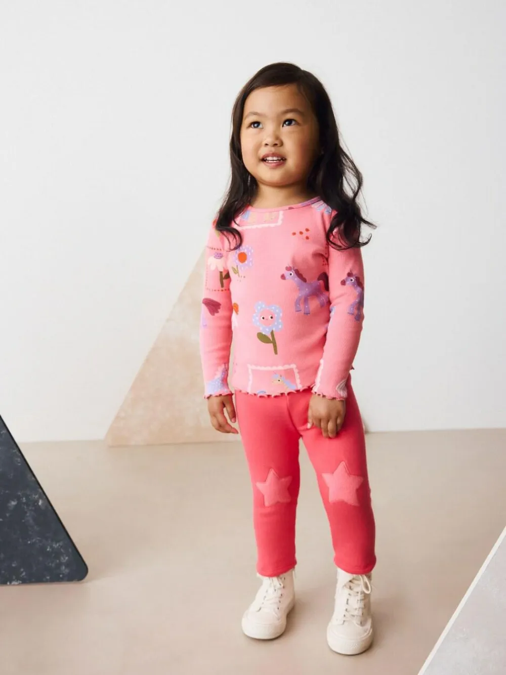 Next Pink Unicorn Rib Long Sleeve T-Shirt (3mths-7yrs)^ Cosy Club|Baby Winter Clothing